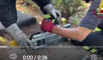 Violento maestrale a Cagliari, albero si abbatte su un tetto