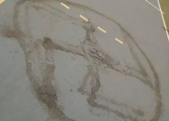 Svastica nel campo da basket prima di una gara in carrozzina