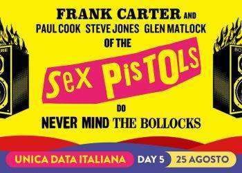 Frank Carter e i Sex Pistols in concerto domenica 25 agosto ad Ama Music Festival