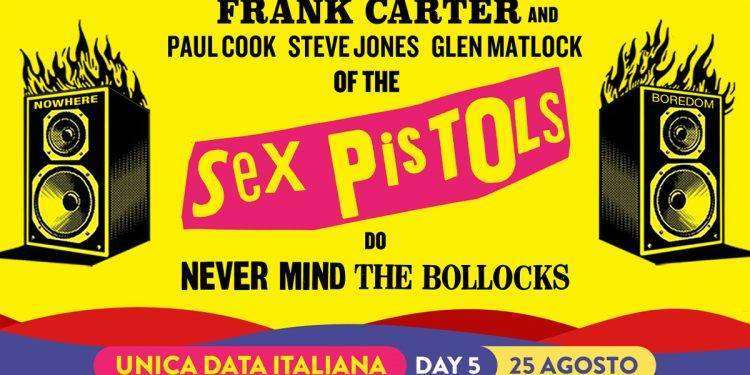 Frank Carter e i Sex Pistols in concerto domenica 25 agosto ad Ama Music Festival