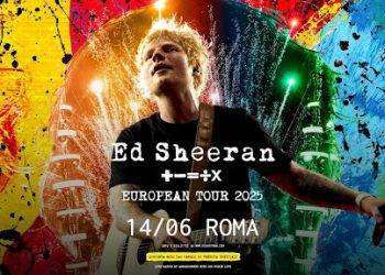 Ed Sheeran annuncia un concerto a Roma nel 2025