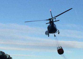 Incendio a Donori, in campo mezzi a terra e l’elicottero della forestale