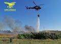 Fiamme a Gesico, in azione l’elicottero del Corpo Forestale