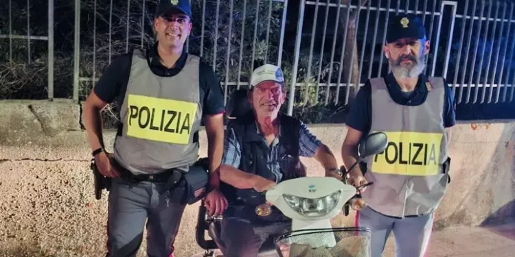 Ottantenne in difficoltà sulla 131, salvato dalla Polizia