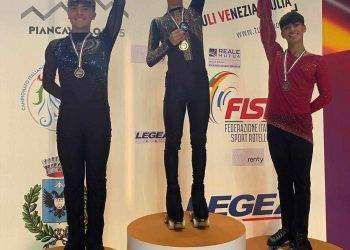 Raffaele Crobu ed Emanuele Palazzi sul podio ai Campionati Italiani di Pattinaggio Artistico a rotelle