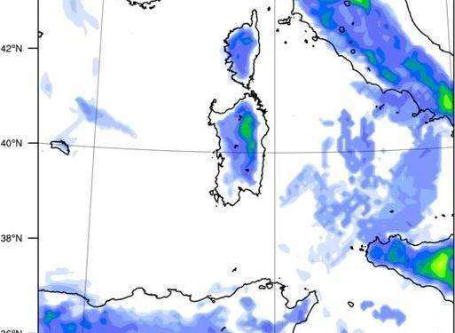 Meteo in Sardegna, settimana con piogge e temporali nel pomeriggio