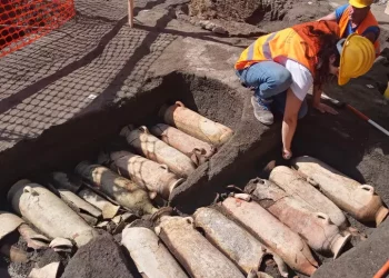 Pompei, una necropoli affiora dai lavori per la ferrovia