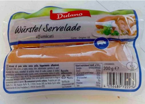 Ministero della Salute richiama würstel Lidl