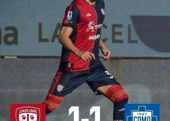 Calcio, il Cagliari pareggia con il Como