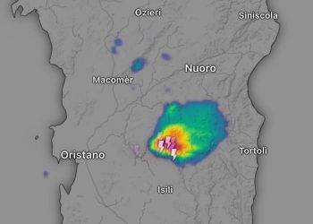 Temporale sulla Sardegna centrale, rovesci intensi sulla Barbagia