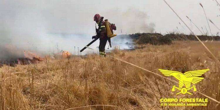 Incendio a Nuraminis, presente l’elicottero della forestale