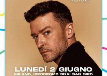 Justin Timberlake il 2 giugno 2025 in concerto a Milano