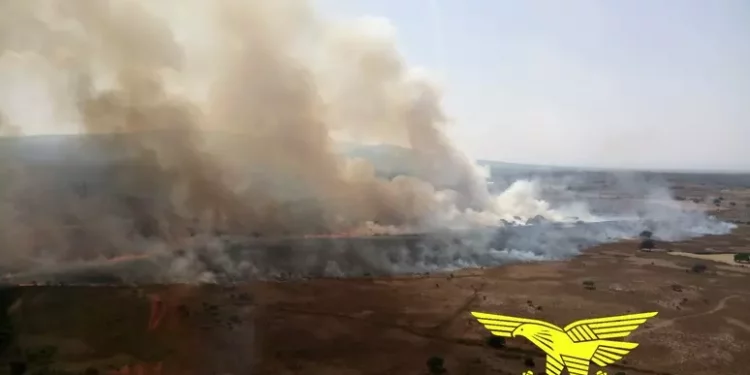 Vasto incendio nel Nuorese, intervengono due Canadair
