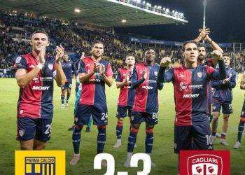 Calcio, il Cagliari vince in trasferta a Parma