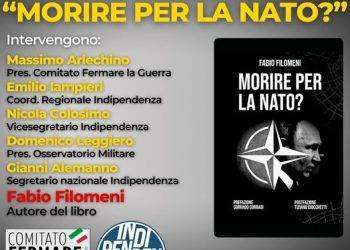 Roma, presentazione del libro di Fabio Filomeni “Morire per la Nato?”