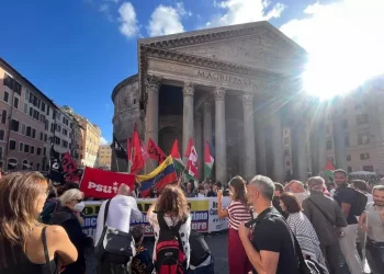 ‘Stop bombe in Libano’, presidio a Roma davanti Pantheon