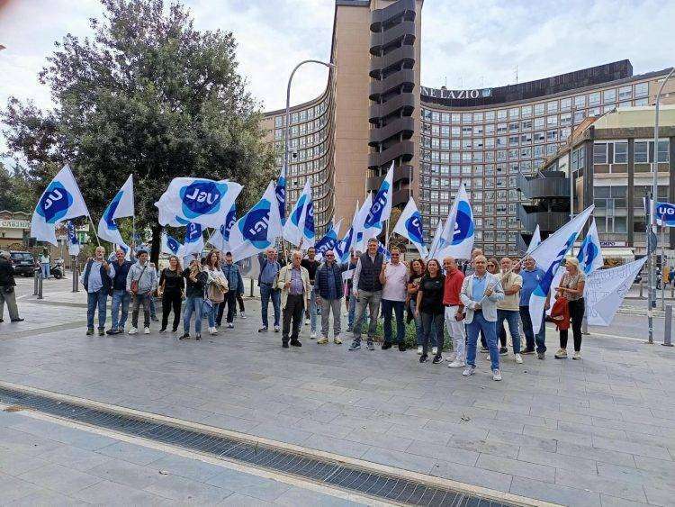 Manifestazione dell’Ugl davanti la Regione Lazio
