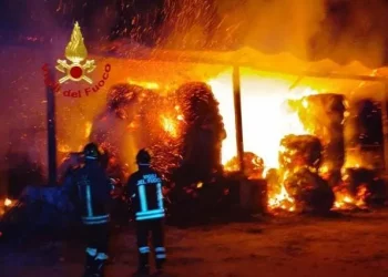 Capoterra, incendio nelle campagne: le fiamme avvolgono anche un camion e una ruspa