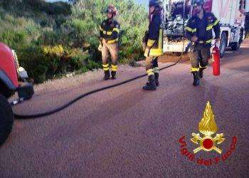 Isola di Caprera, esce di strada: soccorso dai Vigili del Fuoco