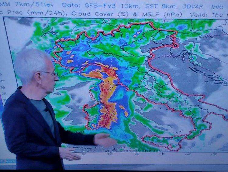 Maltempo forte sulla Sardegna: 24 ore di temporali e rovesci sull’isola