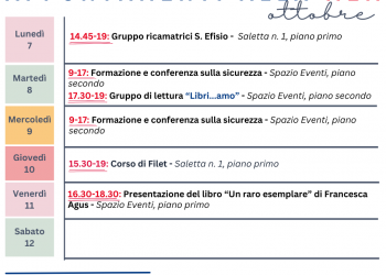 Cagliari, appuntamenti alla MEM nella settimana dal 7 al 12 ottobre 2024