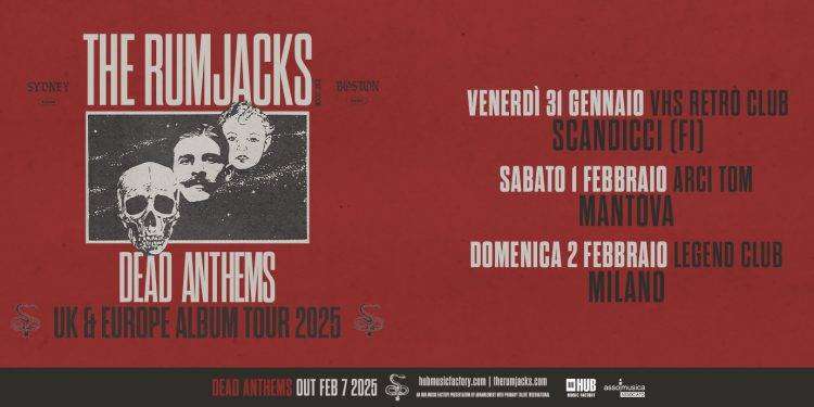 The Rumjacks, tre date in Italia nel 2025