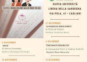 “Mercoledì con l’autore”, appuntamenti a Cagliari dal 6 novembre