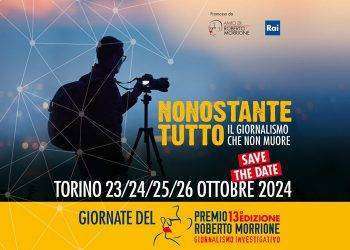 Torino, dal 23 al 26 ottobre tornano le Giornate del Premio Roberto Morrione