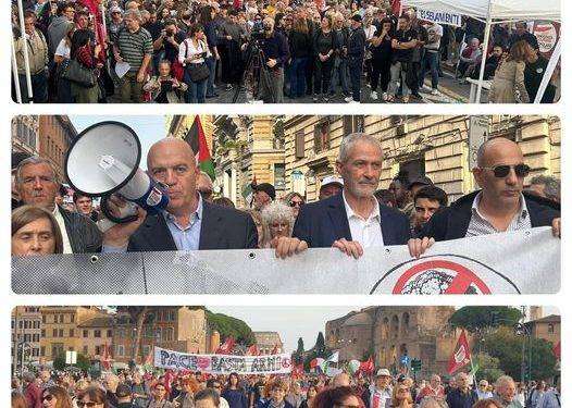 “L’Italia ripudia la guerra” anche Rizzo in Corteo a Roma per la pace