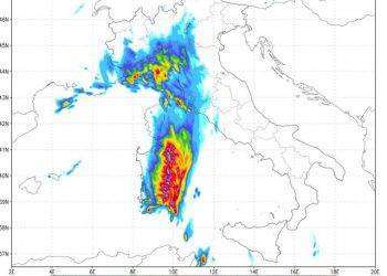 Maltempo forte sulla Sardegna: 24 ore di temporali e rovesci sull’isola