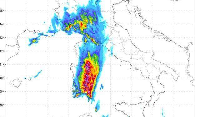 Maltempo forte sulla Sardegna: 24 ore di temporali e rovesci sull’isola