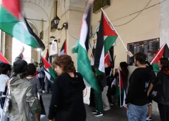Studenti in piazza sabato 13 ottobre a Sassari pro Palestina