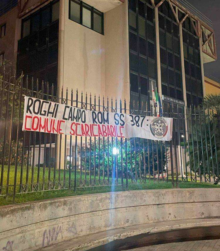 CasaPound contro il degrado del campo rom di Selargius