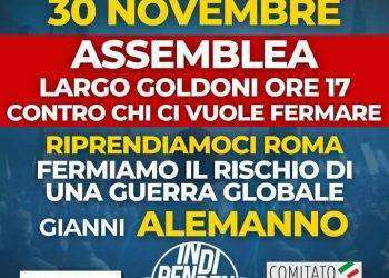 Alemanno: “Nonostante sabotaggi manifesteremo lo stesso a Roma per la Palestina”