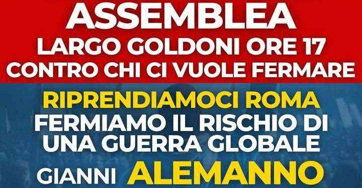 Alemanno: “Nonostante sabotaggi manifesteremo lo stesso a Roma per la Palestina”