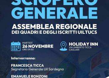 Lavoro in Sardegna, Uiltucs convoca gli iscritti in vista dello sciopero generale