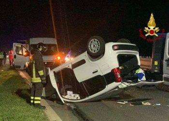 Gravissimo incidente sulla SS 131: un ferito grave e strada bloccata