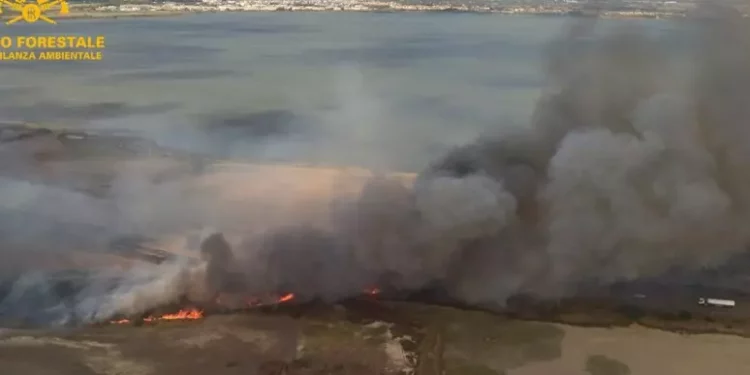 Bruciò rifiuti causando un vasto incendio, indagato 52enne