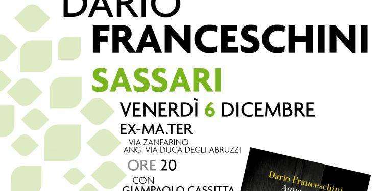 Venerdì 6 dicembre alle 20, Dario Franceschini presenterà all’Ex-Ma.Ter di Sassari il suo nuovo romanzo “Aqua e tera”