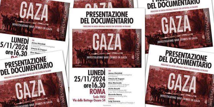 ‘Gaza – Indagine sui crimini di guerra’: il 25 novembre in Fnsi la presentazione dell’inchiesta di Al Jazeera