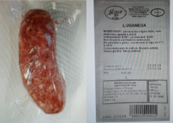Presenza di Salmonella, richiamato lotto di luganega. Allerta del ministero della Salute per rischio microbiologico