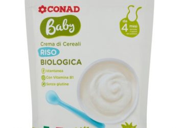 Eccesso di arsenico, richiamati tre lotti crema di riso biologica per bambini venduta da Conad