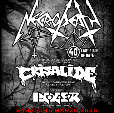 Necrodeath: una data a Cremona con Crisalide e Innerload