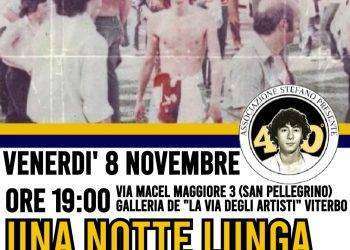 A Viterbo presentazione di “Una notte lunga quarant’anni”, il libro su Stefano Furlan