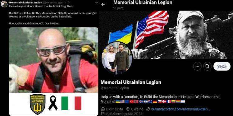 Massimiliano Galletti foreign fighters sul fronte ucraino? per il Memorial Ukrainian Legion sembra di sì