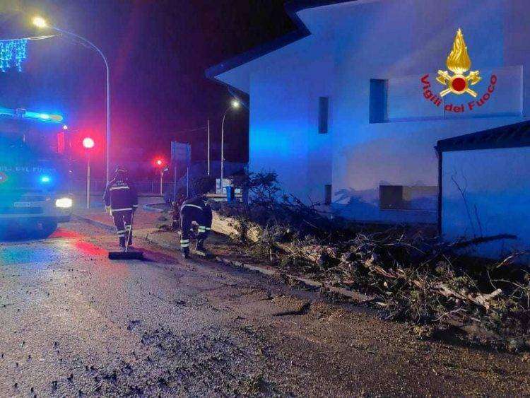 Burrasca nell’Oristanese: alberi crollati e disagi ai cittadini