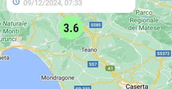 Terremoto oggi nel casertano, scossa avvertita anche a Napoli