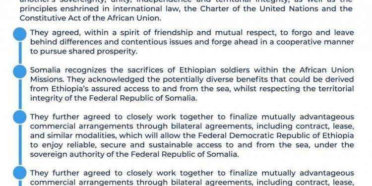 Etiopia e Somalia hanno stretto un accordo di riconciliazione tra di loro