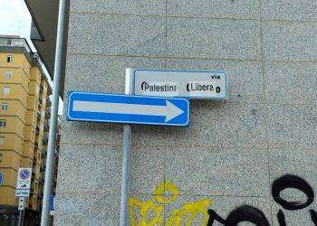Cagliari, le vie cittadine diventano tutte “Palestina Libera”