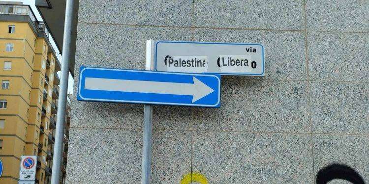 Cagliari, le vie cittadine diventano tutte “Palestina Libera”